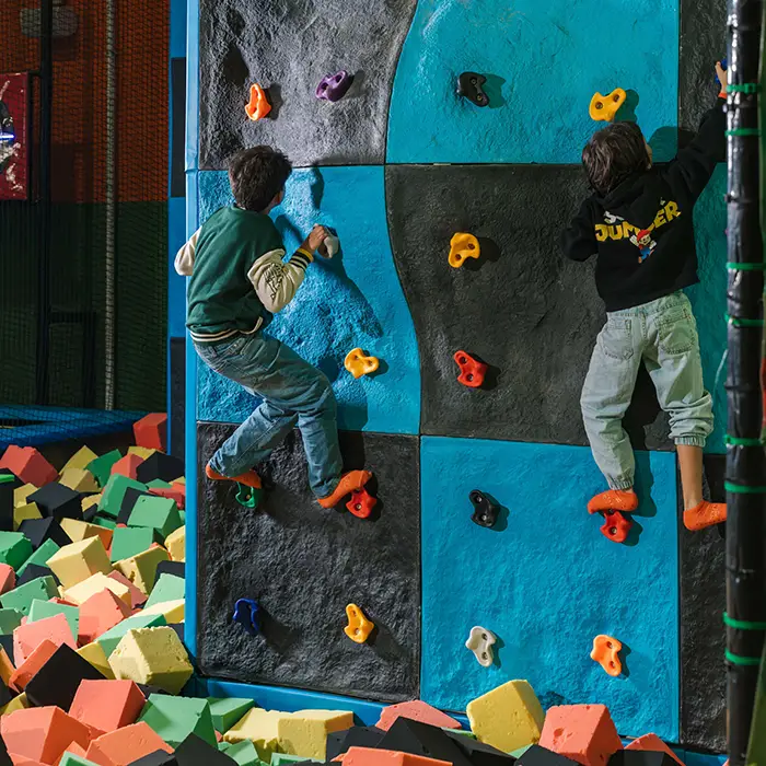 Climbing wall and Foam Pit